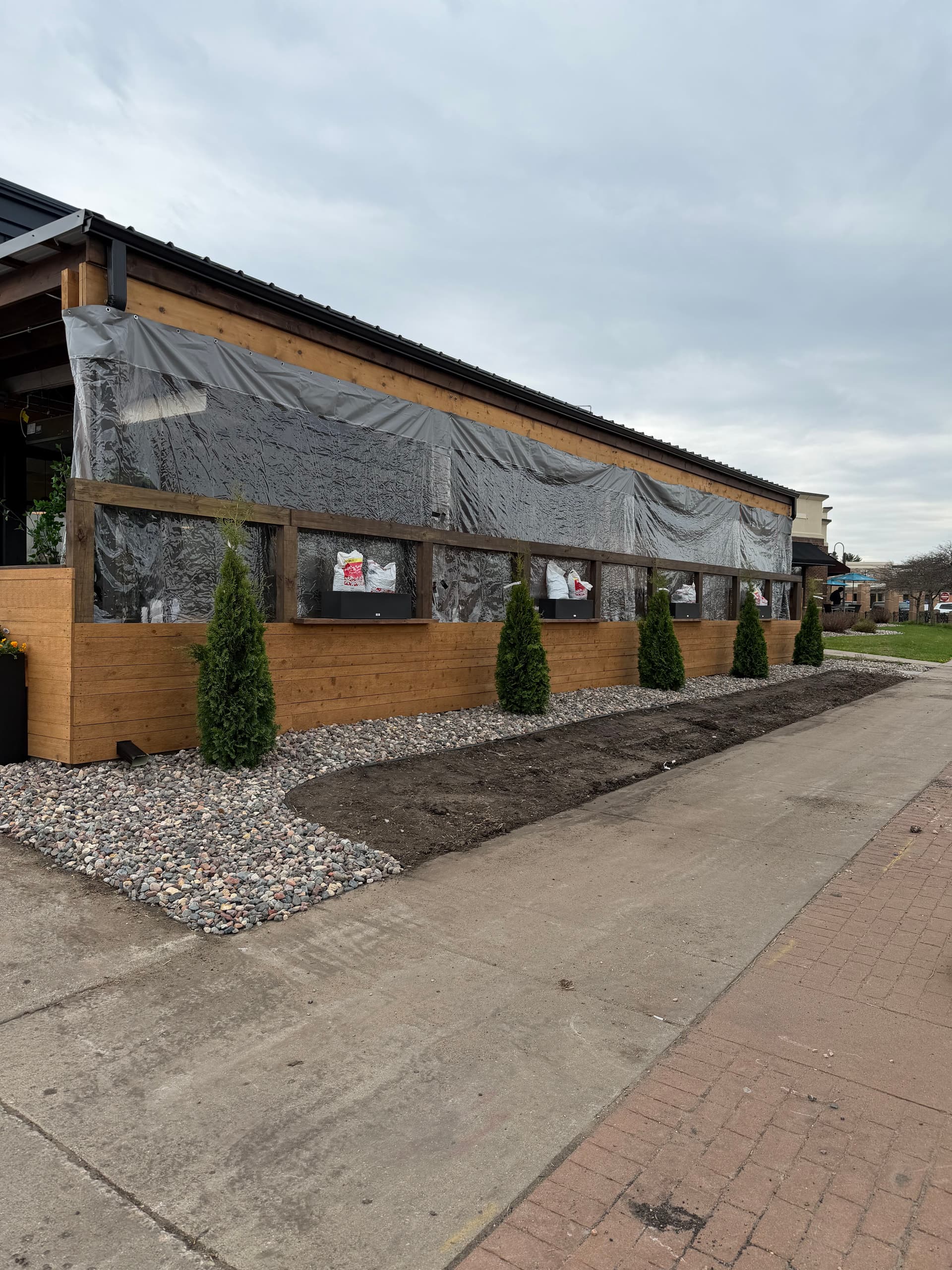 Gallery photos for Full Landscape Buildout for a Restaurant Outdoor Seating Area: Image #1