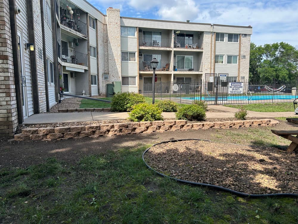 Gallery photos for Safe and Secure Retaining Walls Transform Apartment Complex in Bloomington: Image #2